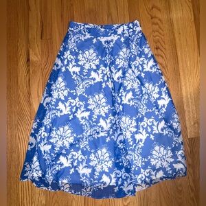 Beautiful Lined Blue & White Skirt